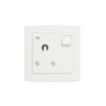 ABB Concept BS 3 Pin 15A Round Socket with Switch