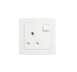 ABB Concept BS 3 Pin 13A Flat Socket with Switch