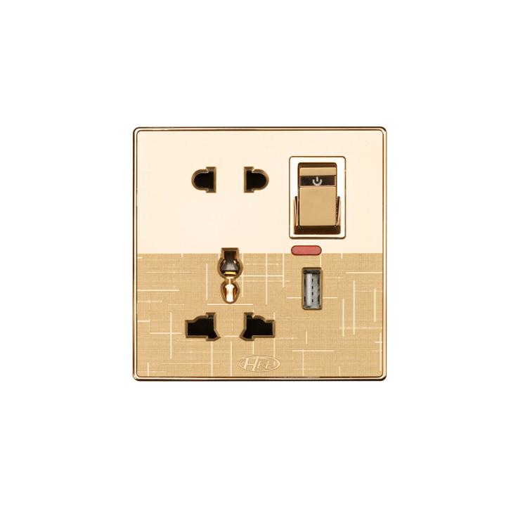 HEE Marigold 5 Pin multi socket with 2.1A USB