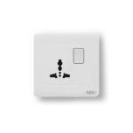 HEE Rose White 3 Pin MF Switched Socket