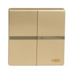 HEE Elegant Gold 2 Gang 1 Way Switch