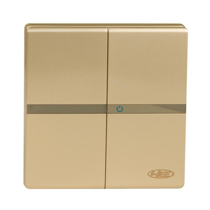 HEE Elegant Gold 2 Gang 1 Way Switch