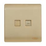 HEE Elegant Gold Telephone & Internet Socket